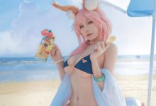 uki雨季 NO.003 - 玉藻前海边泳装[19P／201MB]-美图岛